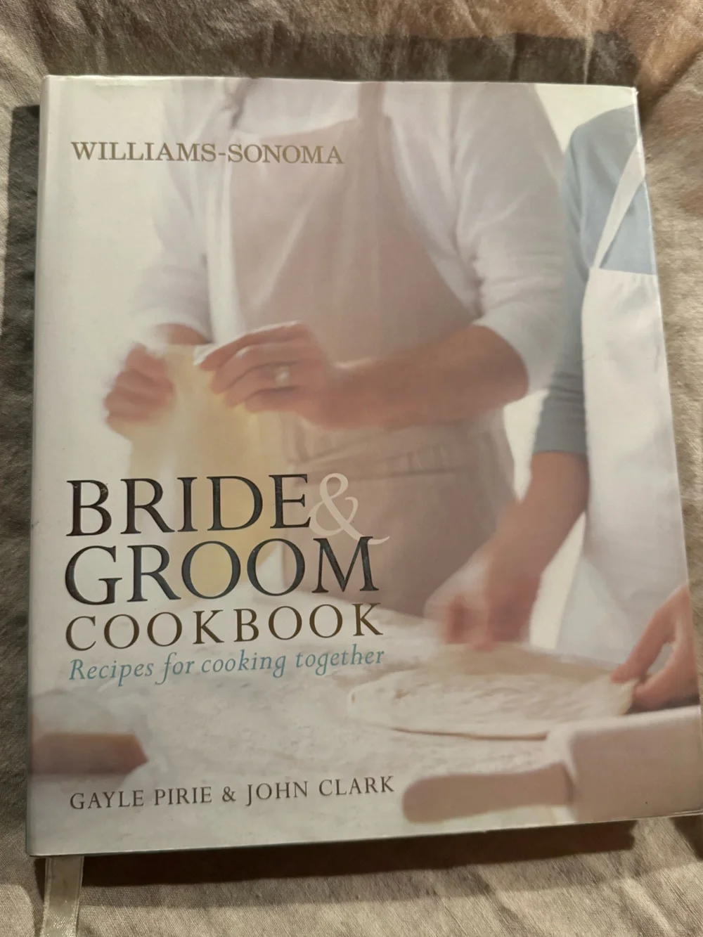 Williams-Sonoma Bride & Groom Cookbook - White, Cream & Light Blue hardcover